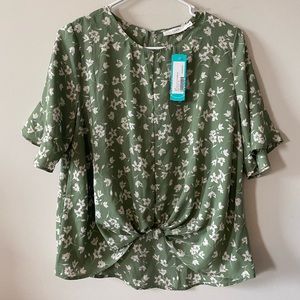 Lush Knot Front Blouse